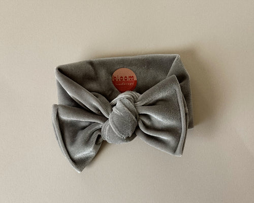 Concrete Velvet Tie On Headwrap