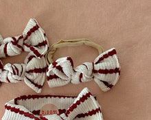 Red Wavy Stripe BloomCLIPS or Nylon Headband