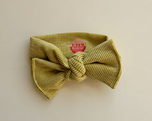 Chartreuse Ribbed Tie On Headwrap