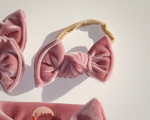 Blush Velvet BloomCLIPS or Nylon Headband