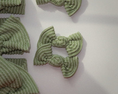 Lime Wavy Ribbed BloomCLIPS or Nylon Headband