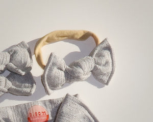 Ice Gray Sweater BloomCLIPS or Nylon Headband