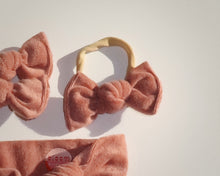 Dusty Rose Terry Cloth BloomCLIPS or Nylon Headband