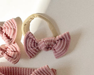 Muted Wavy Ribbed BloomCLIPS or Nylon Headband