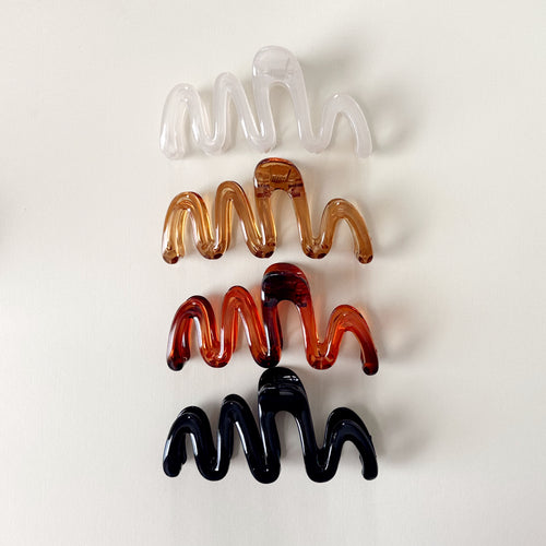 Wavy Claw Clips -Neutrals