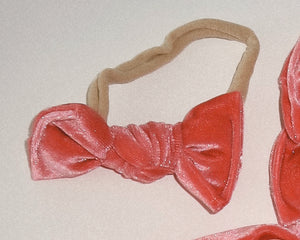 Flamingo Velvet BloomCLIPS or Nylon Headband