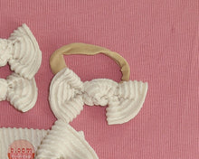 Bone Wavy Ribbed BloomCLIPS or Nylon Headband