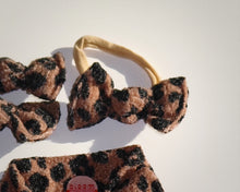 Brown and Black Cheetah BloomCLIPS or Nylon Headband