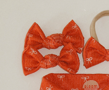 red Christmas bows ribbed baby girl