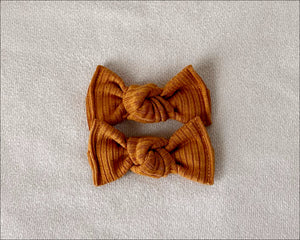 Caramel Ribbed BloomCLIPS set of 2